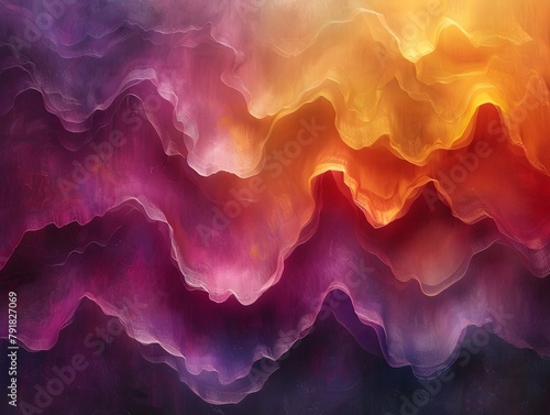 Luminous Serenity - Vibrant Vertical Wave Abstract Wallpaper Design