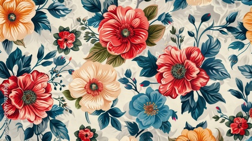 floral repetitive design backdrop