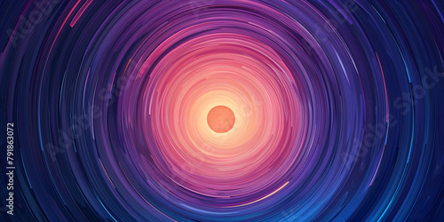 Abstract radial gradient with cosmic blues and purples, perfect for promoting meditation apps or ambient music albums 