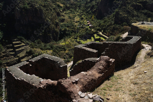 Part of the Pisac archaeological site in Peru