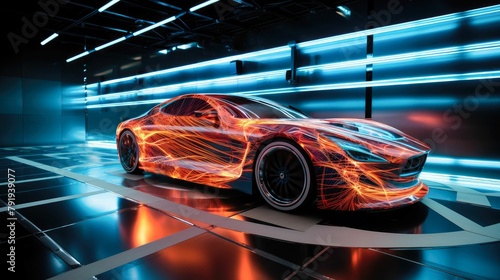 Efficient aerodynamics of a vehicle highlighted through a wind tunnel test, reducing drag and enhancing mileage