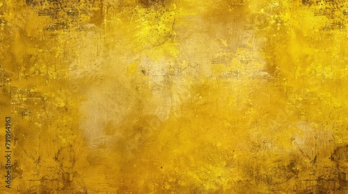 Abstract Classic Yellow Grunge Decorative Wall Background with Artistic Rough Stylized Texture