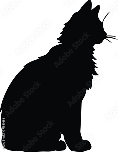 Mekong Bobtail Cat silhouette