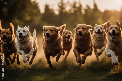 'running retrievers group dogs large animal gold fawn pale breed canino carnivore companion dog doggy domestic friends hound hunter hunting retriever mammal outdoors park pet purebred thoroughbred'