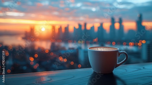"Good morning, here's your coffee. Enjoy the sunrise."