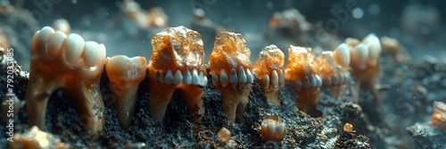 Tooth Decay Disease, close up of a burning incense