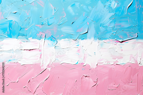 Trans Pride Flag Color Brushstrokes, capturing the essence of pride, love, and authenticity in copy-space