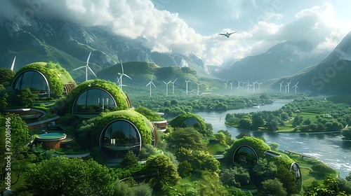 A Vision of Sustainable Living: Where Nature and Technology Unite