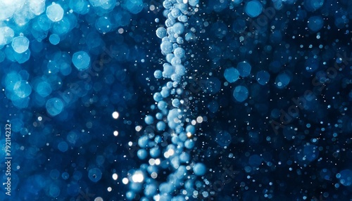 bubbles in dark blue water