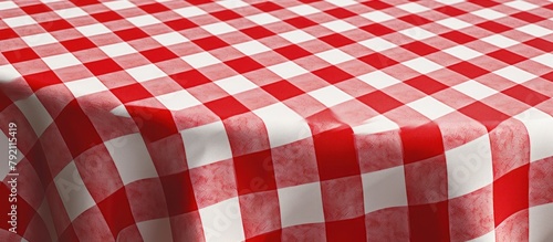checkered picnic cloth isolated.