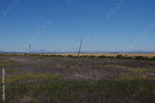 Panoramic of California flatlands north of San Pablo bay