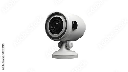 3d icon of generic gaming or streaming webcam in white, isolated on a white background, png