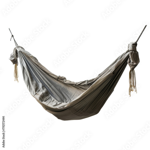 hammock tied between invisible points, isolated