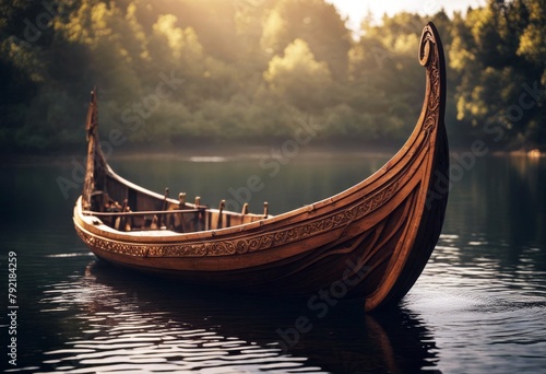 'longboat viking figurehead wooden carved ancient voyage sail journey navigation sea ocean water bow nautical cold winter historic history folklore myth boat celt celtic ship nordic'