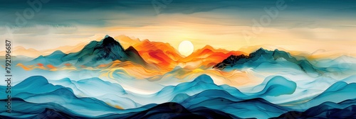 Majestic Mountains at Sunset