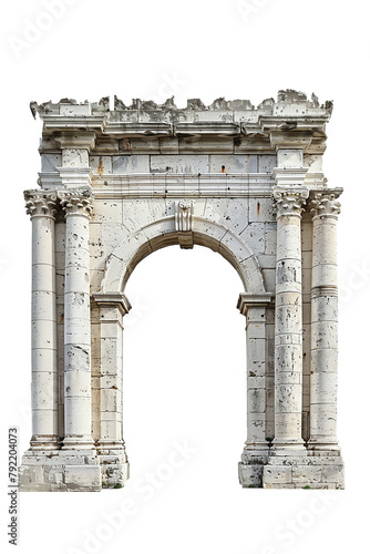 classic marble arch, style of arch of constantine, transparent background