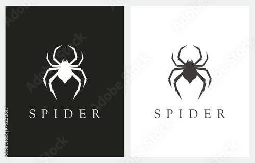 Spider Insect Arthropod symbol logo design silhouette