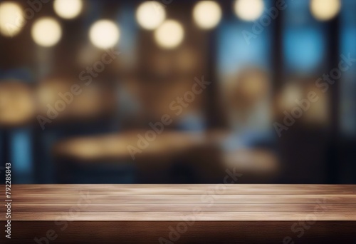 products top blurred montage used background office banner - bokeh wood can table your space Empty splay interior