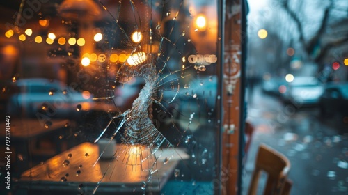 The windows of a local coffee shop are shattered leaving the owners devastated and unsure of how to move forward. .