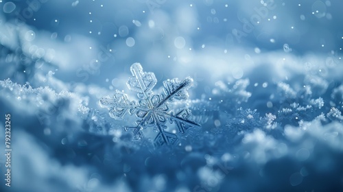 A Christmas background with snowflakes.