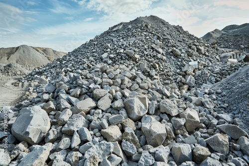 Pile of crushed clinker