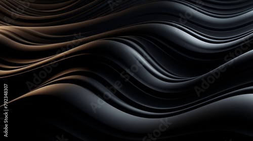 Simple 3D dark circular waves pattern, technology focused