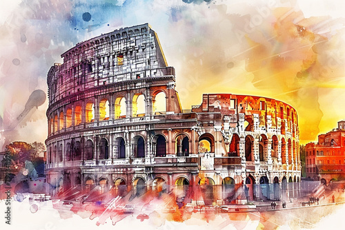 Cultural landmarks around the world celebrated in vivid watercolor 