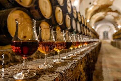 Tasting Sherry wines in Jerez cellars varied fortifies from dry to very sweet