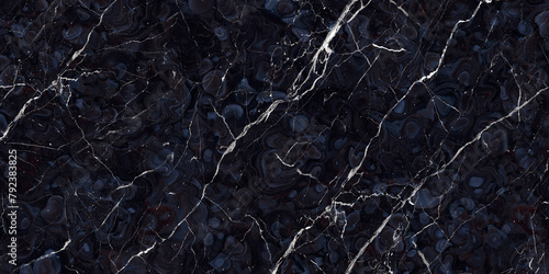Embrace the elegance of contrasts on this black marble surface adorned with delicate white lines. The dark blue marble background adds a touch of sophistication to this captivating composition.