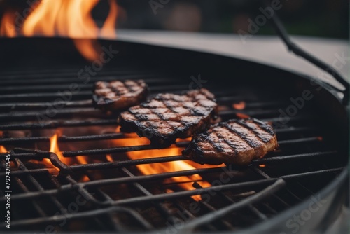 'empty flaming charcoal grill open fire background party dog food summer bar-b-q flames black cooking grilling steak chicken meat isolated hot cookout eatery smoke cook garden picnic dark concept'