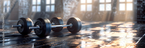 Gym dumbbell exercise fitness. AI generated Image by raw pixel.