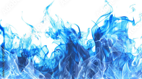 Blue fire transparent background