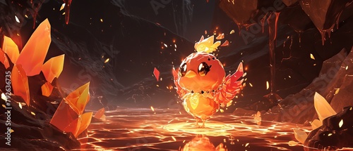 Cute phoenix character