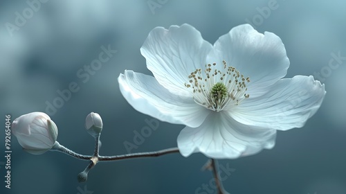 A solitary blossom, its elegance magnified against a backdrop of pure simplicity