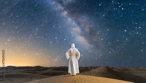 Abraham receives promise from God. He received descendants as numerous as the stars in the sky. Genesis. 