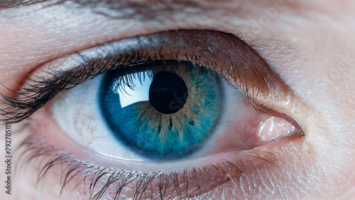 Close-up of Human Blue Eye