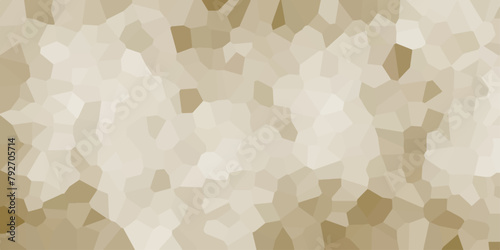 Abstract colorful brown, beige mosaic pattern. Pebble seamless pattern vector illustration Quartz light brown and light Broken Stained Glass Background with white outline Voronoi diagram