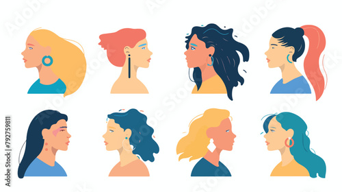 Set of Women with different personalities. Split Pers