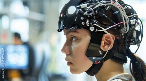 An advanced neural prosthetic device, restoring mobility and sensory functions to individuals with disabilities through brain-computer interfaces and neurostimulation technology.