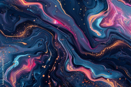 Captivating holographic marble pattern background