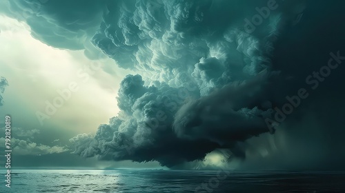 A storm cloud looming on the horizon, symbolizing the brewing tempest of inner turmoil.