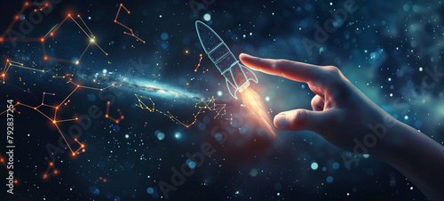 Touching the Stars with Virtual Rocket Launch