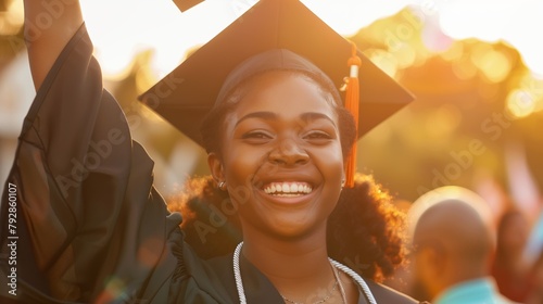 Triumph am Abschlusstag: Stolze Absolventin feiert Erfolg