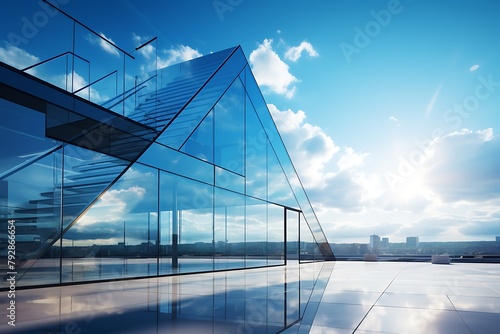 abstract modern architecture on the roof of the building. 3d rendering