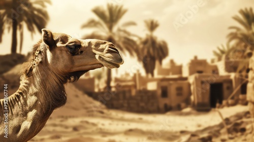 Desert brown camel animal travel dunes wallpaper background Retrato de un camello en el zoo de Valencia Eid ul adha, Eid al adha