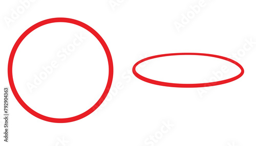 Red hool hoop. vector illustration