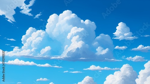 大空に大きい雲
