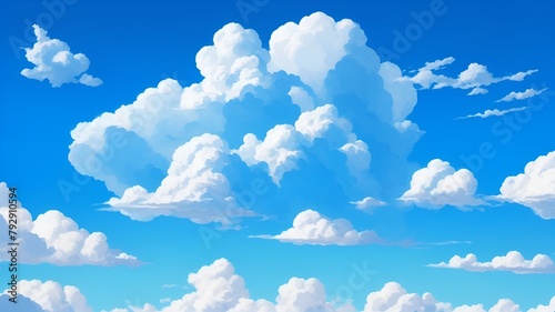 大空に大きい雲