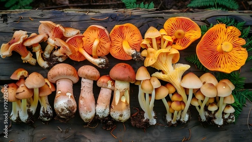 Guide for identifying and collecting edible mushrooms while foraging in dense forests. Concept Edible Mushrooms, Foraging Tips, Forest Safety, Mushroom Identification, Nature Enthusiast