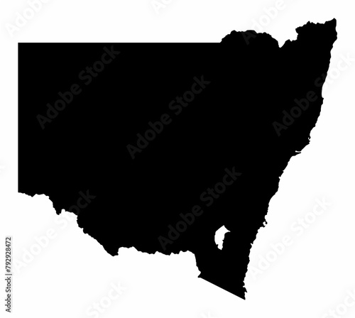 New South Wales silhouette map